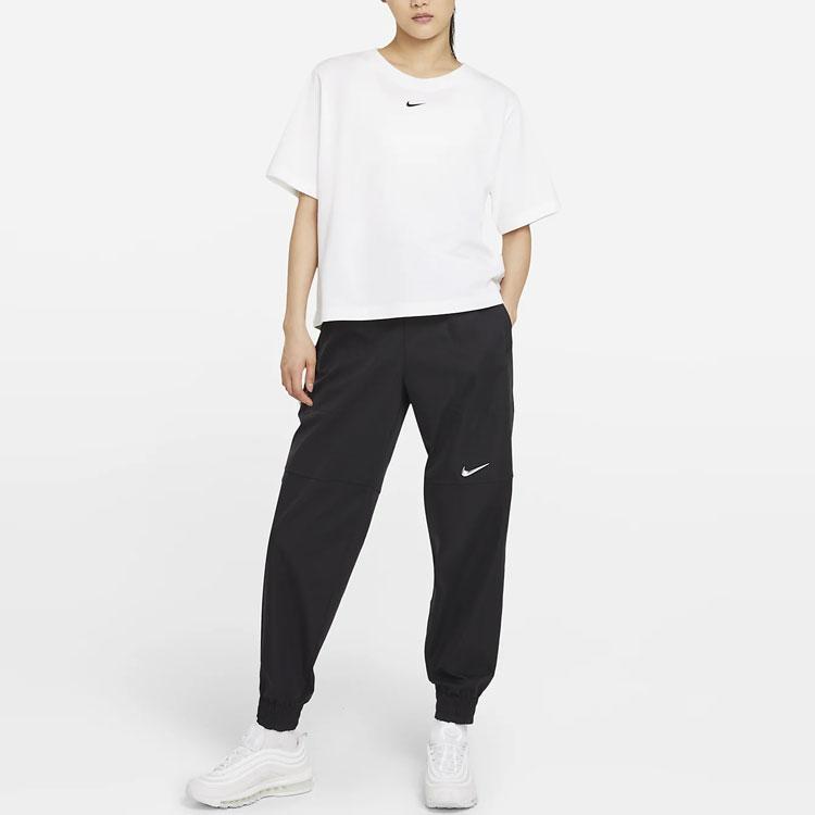 Nike Спортивная одежда Essential Boxy Logo Crew Neck Повседневная футболка Женская Топы Белый DD1238-100