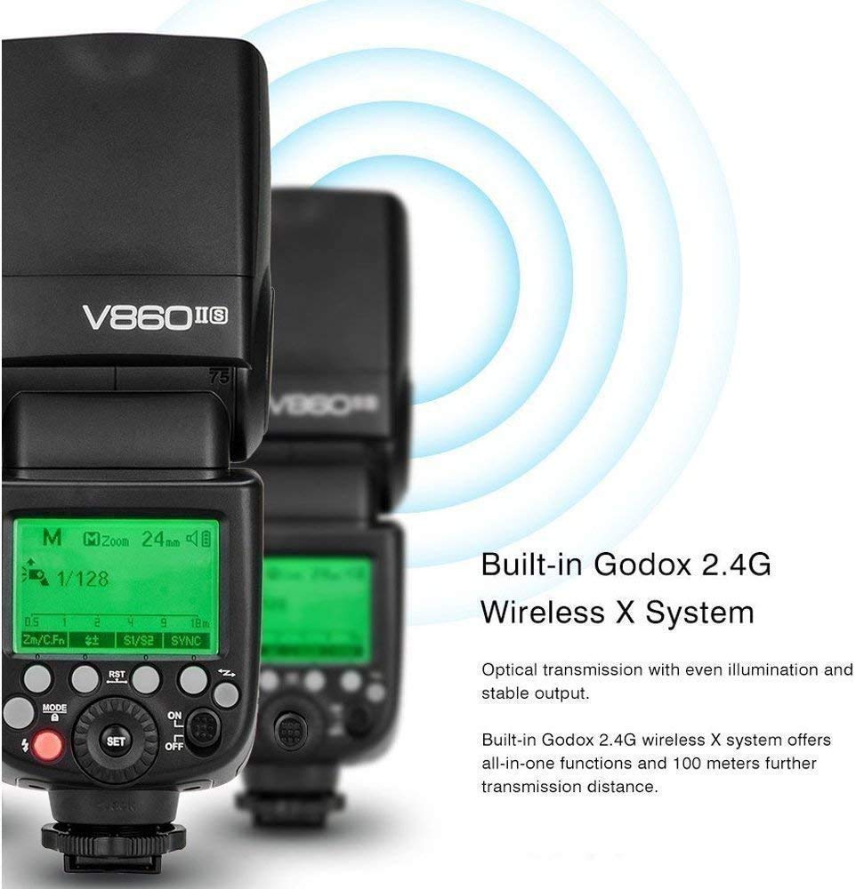 GODOX V860IIS Camera Flash with Lithium Battery for Sony DSLR Cameras GN60 2.4G TTL Auto Flash 1/8000s High Speed Sync [Used]