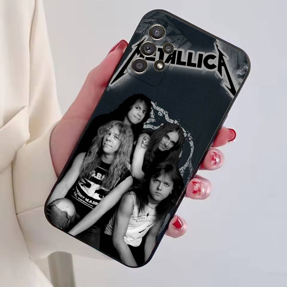 M-METALLICA Rock band Phone Case For Samsung S25,S24,S21,S22,S23,S30,Ultra,S20,Plus,Fe,Soft Silicone Black Cover