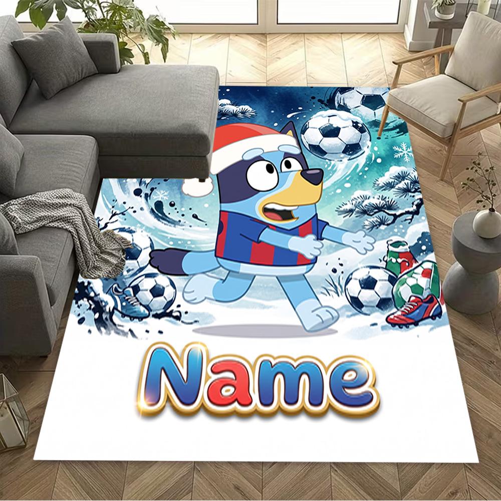 Winter Sports Fun Customizable Name Floor Mat Perfect for Hallway Decorate room Playrooms Balcony Antislip Carpet Anime Office Decor Gift for Festival