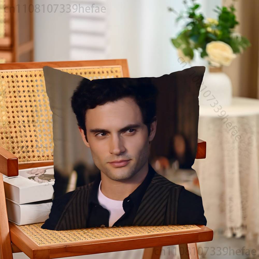 Полиэстеровая наволочка с принтом Penn Badgley для подарка на День святого Валентина, декоративная наволочка для диванной подушки, на заказ