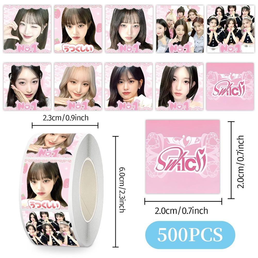 Наклейки Skzoo Idol Roll 500 шт. Клейкие этикетки для DIY Журнала Скрапбукинга Чехла Телефона Декора Polaroid Фанатов