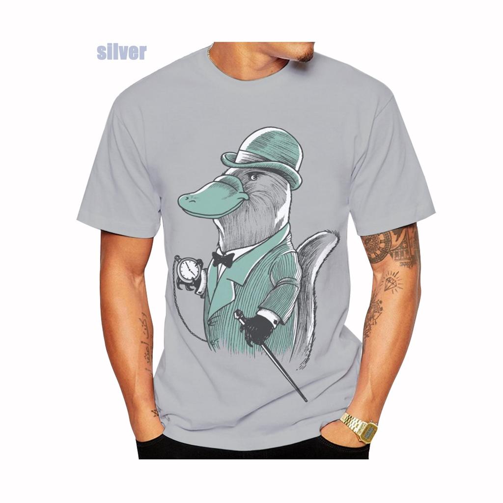 Новая модная футболка с коротким рукавом для мужчин/женщин с рисунком утконоса и забавным 3D-принтом, размер XXS-5XL