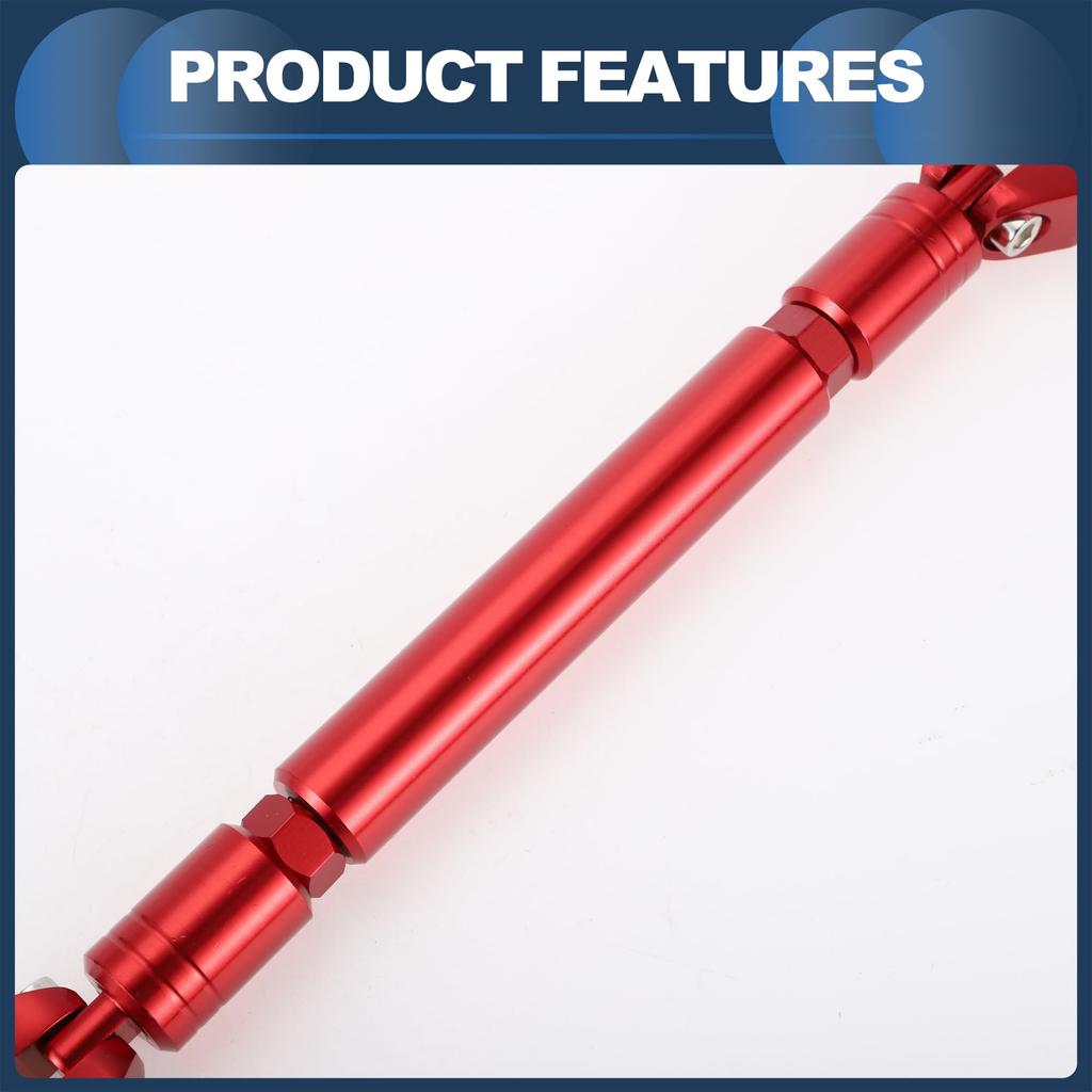 INFINAUTO Усилитель руля, Мотоциклетная перекладина, 31 см Удлинитель руля мотоцикла с ключом, Красный, 1 комплект