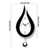 Modern Pendulum Waterdrop Wall Clock Wall Hanging Silent Clock Home Deco Acrylic