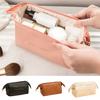 Convenient Cosmetic Organizer Smooth Surface Faux Leather Storage