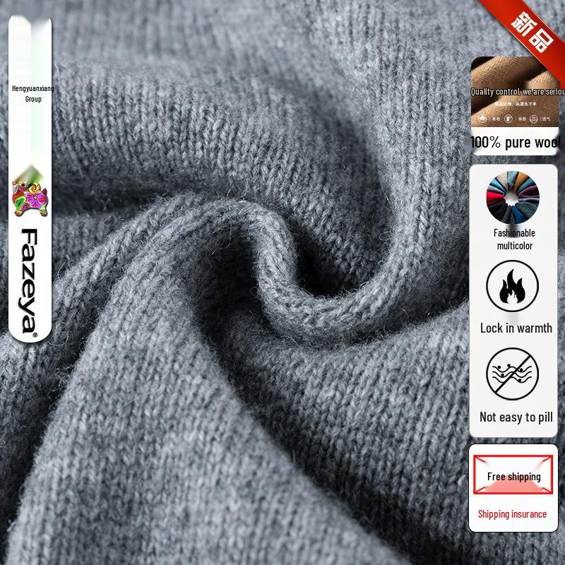 Женский вязаный кардиган из 100% чистой шерсти с отложным воротником - Осенняя мода, короткая куртка