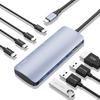 Hub with 3 Gen2 10Gbps 3 USB A 10Gbps 100W Power Delivery 10Gbps Type C Hub for MacBook Pro and Other Type C Devices USB-C 8-in-1 4K@60Hz HDMI, USB-C