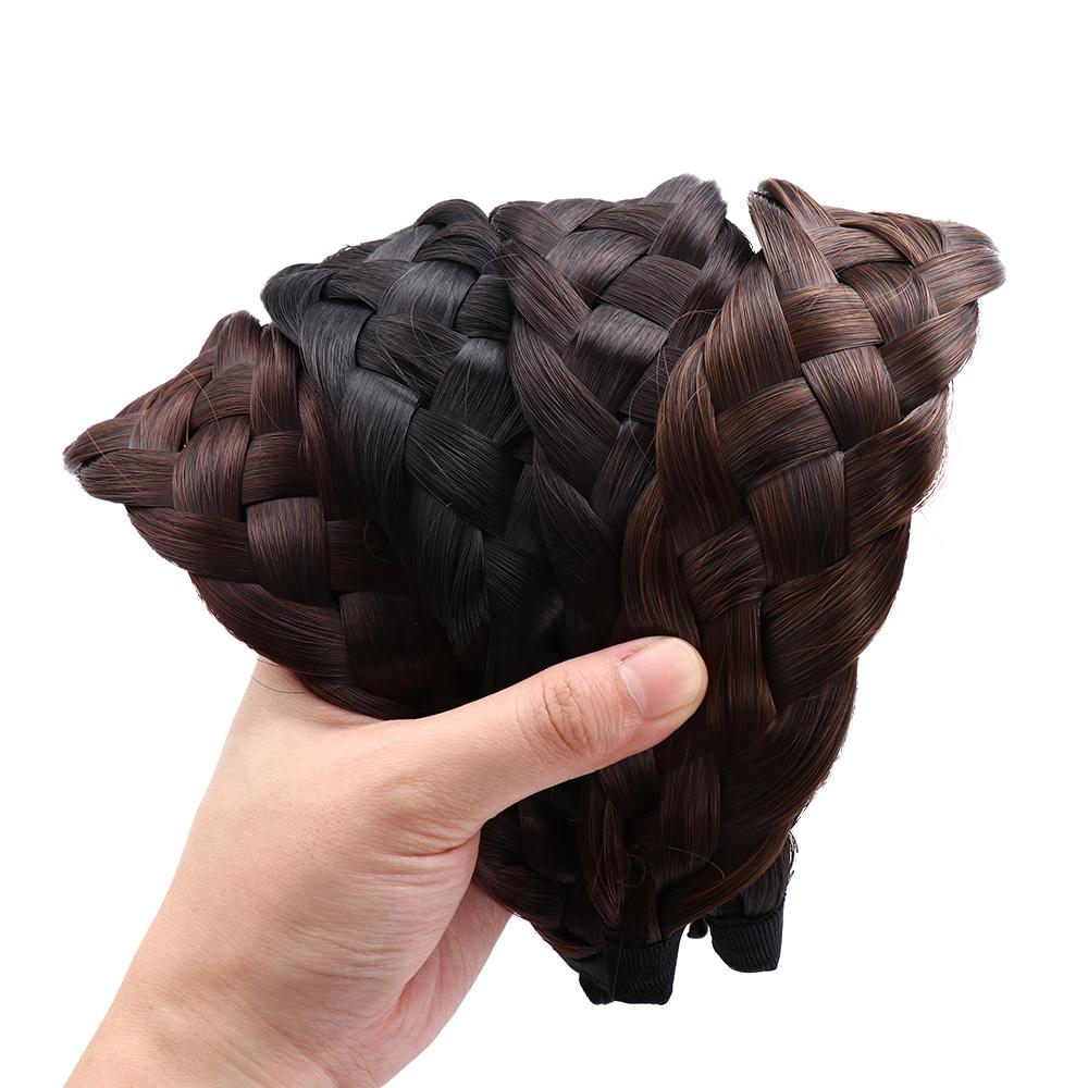 Artifact Non-slip Twist Braided Female Hairbands Wide Hair Hoop Korean Style Headwear Wig Headband