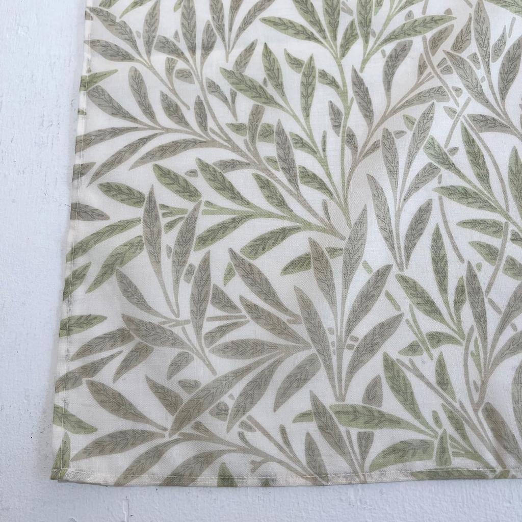 Норен в стиле Morris Design Studio, Прозрачный ивовый, Зеленый, 145 x 150 см, Огнестойкий, EJ1724, от Kawashima Selkon Textiles