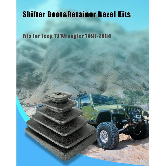 53000056 52078558 Shifter Boot & Retainer Bezel Kits Fits For Jeep TJ Wrangler 1997 1998 1999 2000 2001 2002 2003 2004