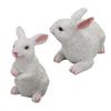 1 пара кроликов, украшения, украшения из смолы, модель животного, скульптура, статуэтка для балкона и сада 