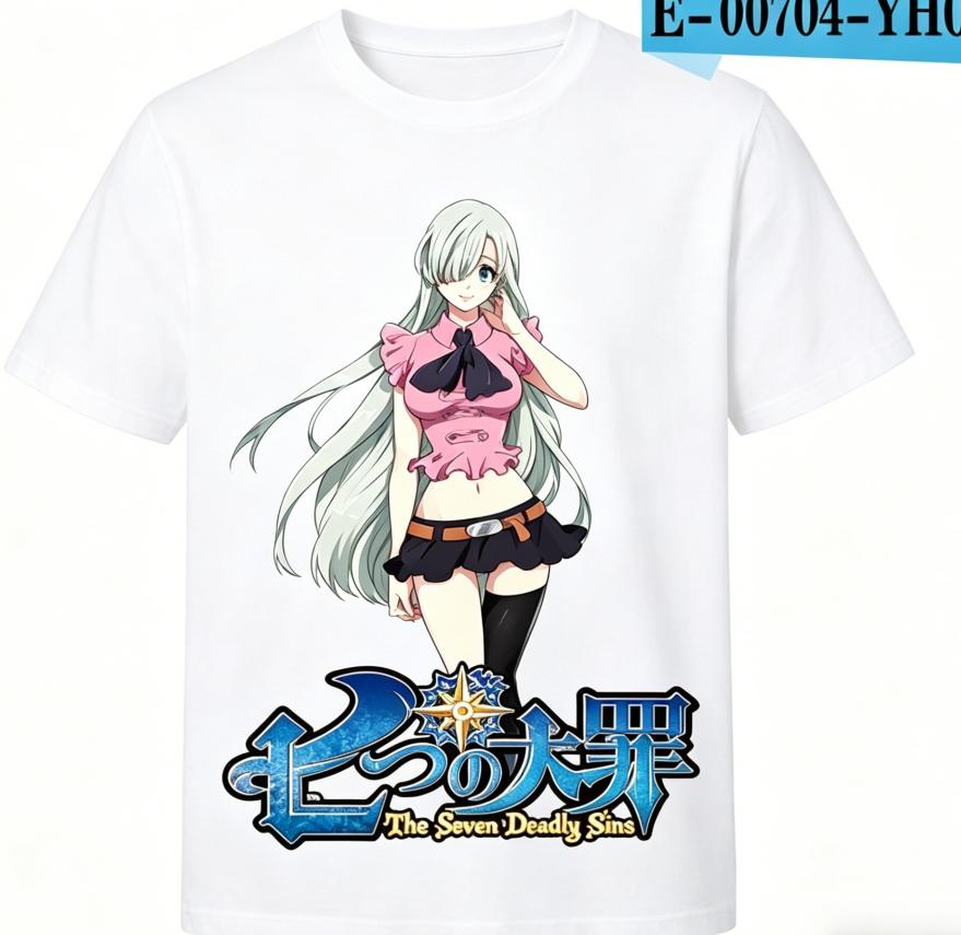 seven deadly sins merch Anime Lover T shirt Year round clothing personality Clothes Plus Size Unisex New Model Couples high quality soft