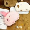 Storage Bag Capybara Pencil Bag Pen Holder Plush Pen Case Cute Capybara Stationery Bag  Office