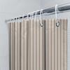 Modern Striped Shower Curtain Premium Waterproof Fabric for Bathroom Decor Privacy Protection 304 Stainless Steel Rod Set Includ