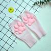 Silicone Fingerless Mittens Cute Cat Claw Pad Sleeve Soft Warm Knitting Gloves  Winter