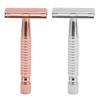 Long Handle Double Sided Shaving Tool Metal Vintage Safety Shave Tool with Refill Cutter Stand Clean