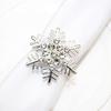 Мерцающие рождественские снежинки кольца для салфеток для элегантного украшения стола сплав кольцо для рта