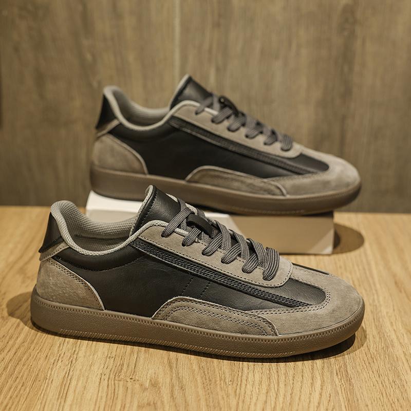 Men's Vulcanized Shoes Retro Casual Versatile Sneakers Comfortable Non Slip Flat Shoes Sport Shoes Man Leather Sneakers Hombre