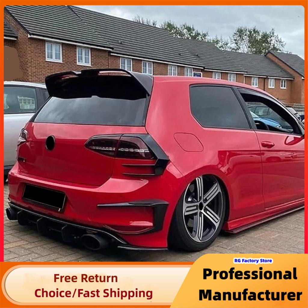 Rear Trunk Roof Sport Spoiler Tail Wing For VW Golf 7 7.5 MK7 MK7.5 GTI R 2014-2020 Oettinger Style Car Fixed Wind Body Kit