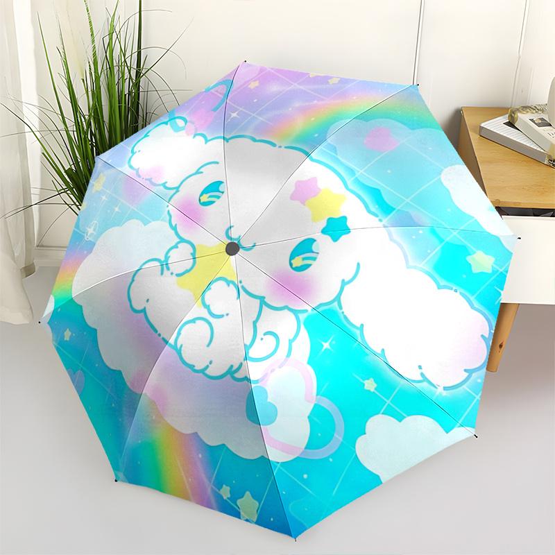 1pc Cloud Star Automatic Opening/Closing Umbrella with Foldable Design, Iron Frame Outdoor Umbrella for Festivals, Travelers, Daily Use, Gift for Fans