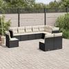 Garden Furniture Set - vidaXL - 10 Pcs - Wicker - Removable Cushions - Modular Design