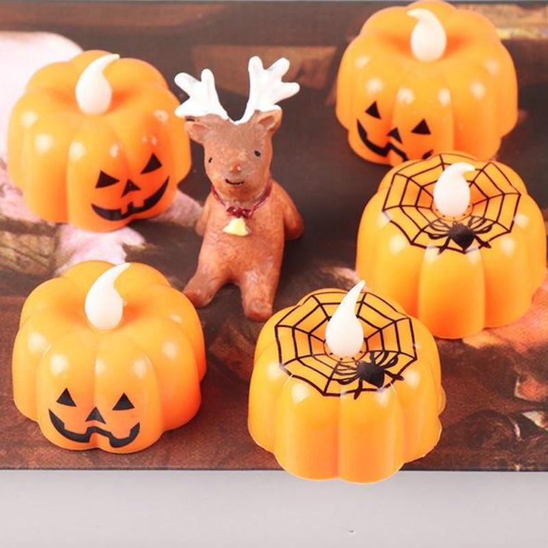 Украшения для вечеринки на Хэллоуин Светодиодные электронные тыквенные фонарики Украшения Светящиеся игрушки Тыквенные свечи