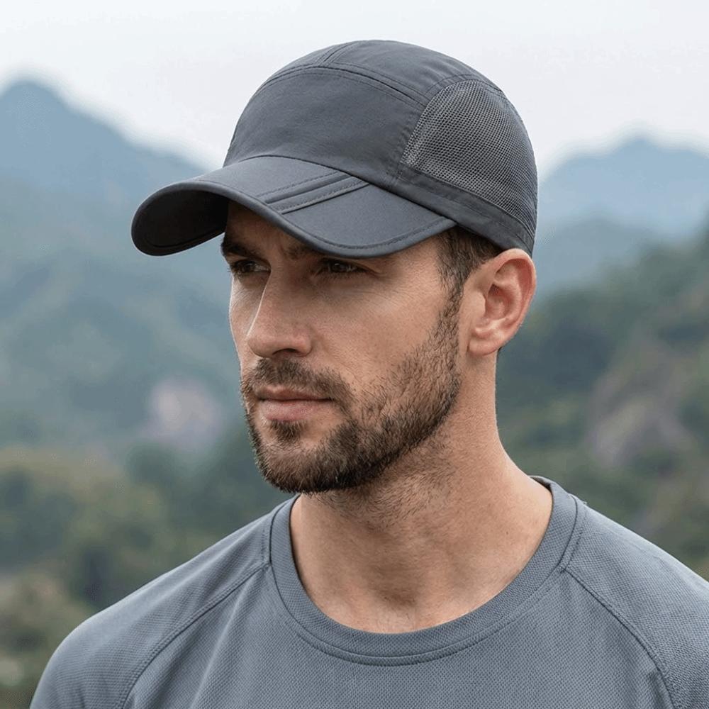 Solid Color Outdoor Sun Hat Foldable Sports Caps Simple Baseball Cap Camping