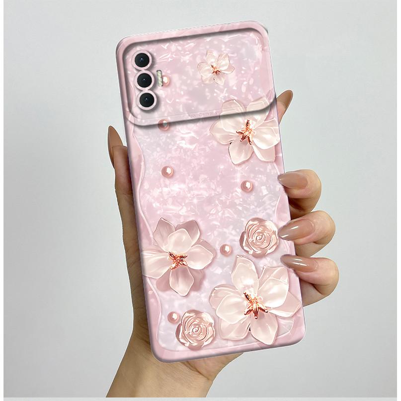 Чехол для Tecno Spark 8P Модный Эстетичный Бабочки Цветы Ударопрочный Силиконовый Мягкий ТПУ Чехол для Телефона Spark8P KG7 KG7H KG7n Обложка
