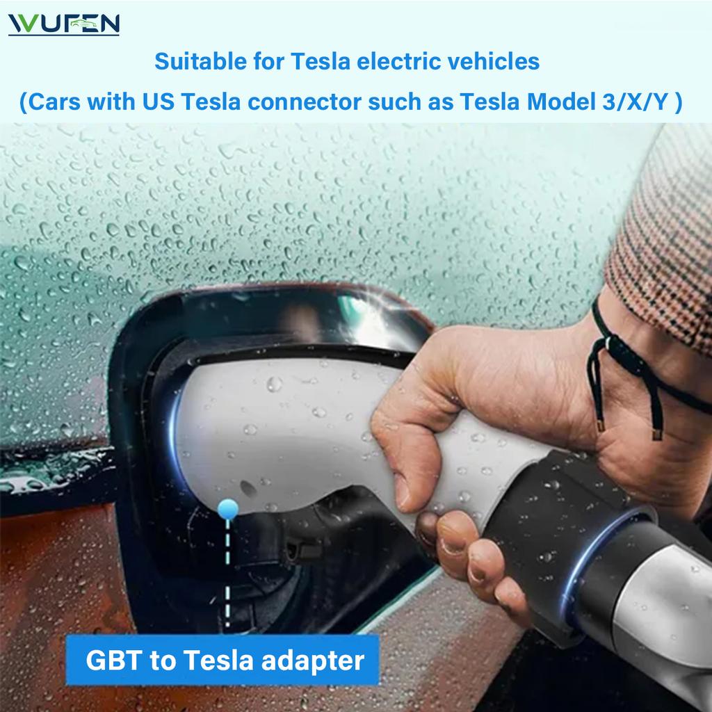 WUFEN 7KW GBT To NACS Adapter 32A 220V For Tesla Electric Vehicle Charging Connector Portable GBT to Tesla EV Charger Adapter