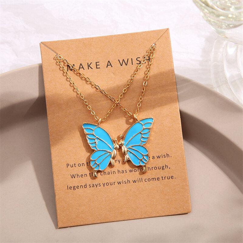 Bohemian Alloy Butterfly Pendant Necklace Pendant Set Collarbone Chain Necklace Card Set