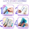 Leaf Pouch Waterproof Notebook Binder Binder Pockets Cash Envelope Savings Binder Zipper Folders