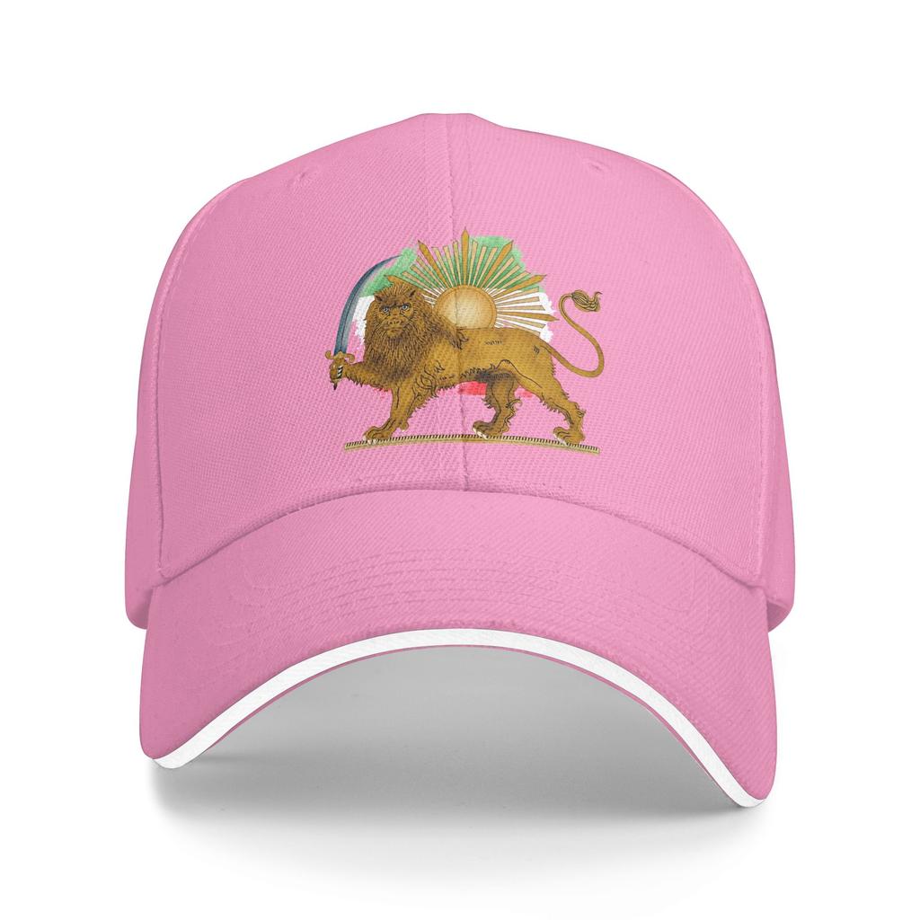 Persian Lion and Sun Casual Baseball Cap Summer Trucker Hat SunProof Kpop Rock Snapback Cap Women Men Stylish Baseball Caps