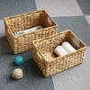 Woven Storage Box Handle Kitchen Sundry Organizer Laundry Basket Rectangular Closet Organizer Kitchen Organizer Picnic Basket