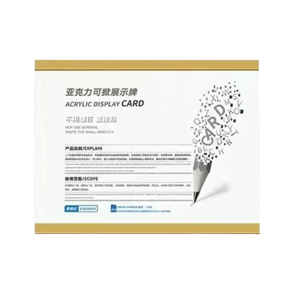 Rectangle Magnetic Wall Mounted Frame Reusable Display Board Acrylic Sign Holder  Retail Store