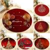 Christmas Carpet Round Winter Snow Trees Waterproof Home Doormat Kitchen Mat Hall Rug Baby Gym Activity New Year Gift