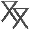 Table Legs, 750 x 600 mm (H x W) Steel Furniture Legs, Modular Design, Easy Assembly, 1000 kg Max Load Heavy Duty, for Home Office Desk, Coffee Dinner