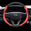 Кожаная накладка на руль автомобиля для Hyundai Tucson Nx4 Santa Fe Mx5 Elantra N Palisade Creta Grand Kona 2024 2025 Аксессуары