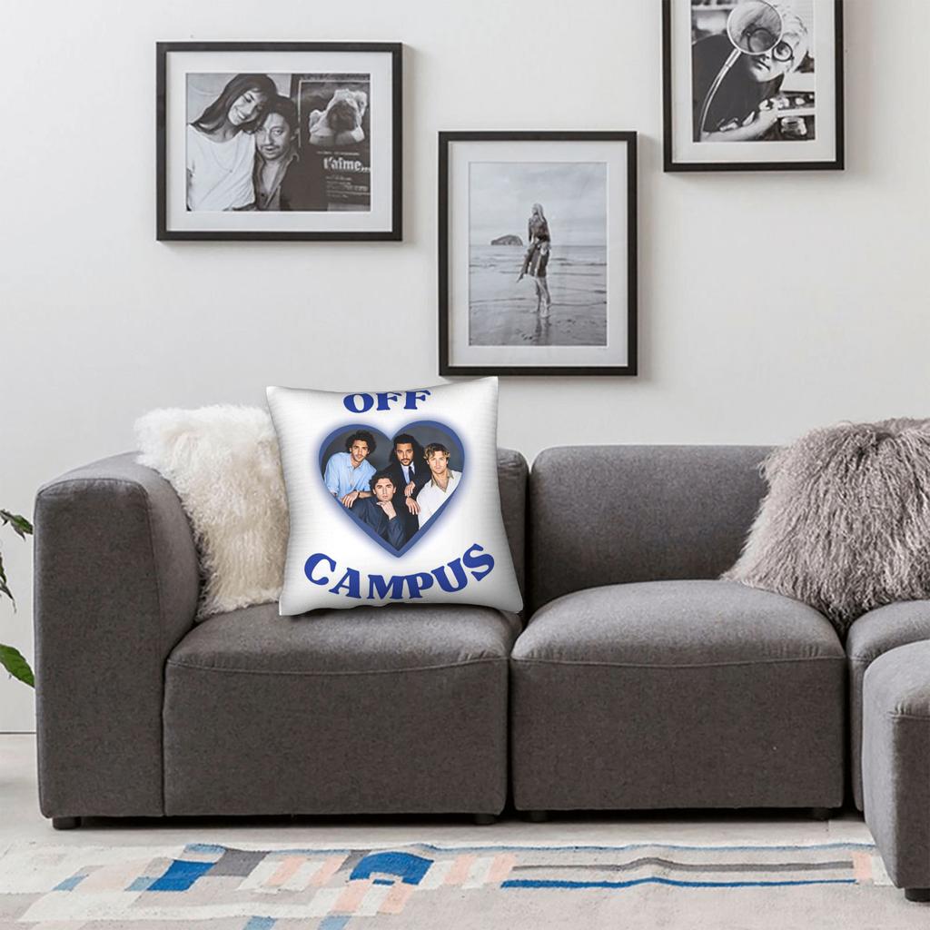 Off Campus Poster 2 Pillow Cover Soft Cushion Cover Retro Trendy Pillow Case For Wedding Party Home Decor