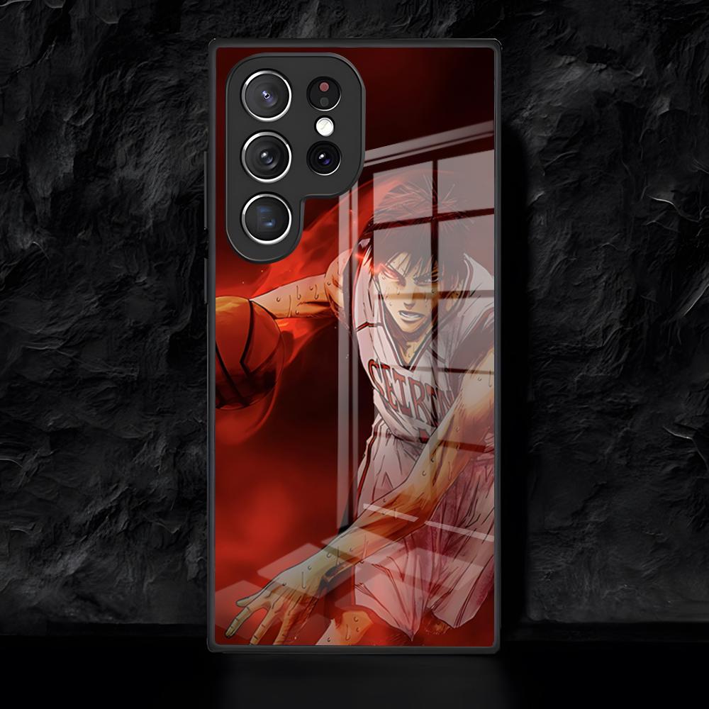 Чехол для телефона с аниме Kuroko No Basuke для Samsung S26 S25 Edge Ultra 24 23 22 21 Ultra Plus Fe A55 56 15 4G 5G Стеклянная крышка