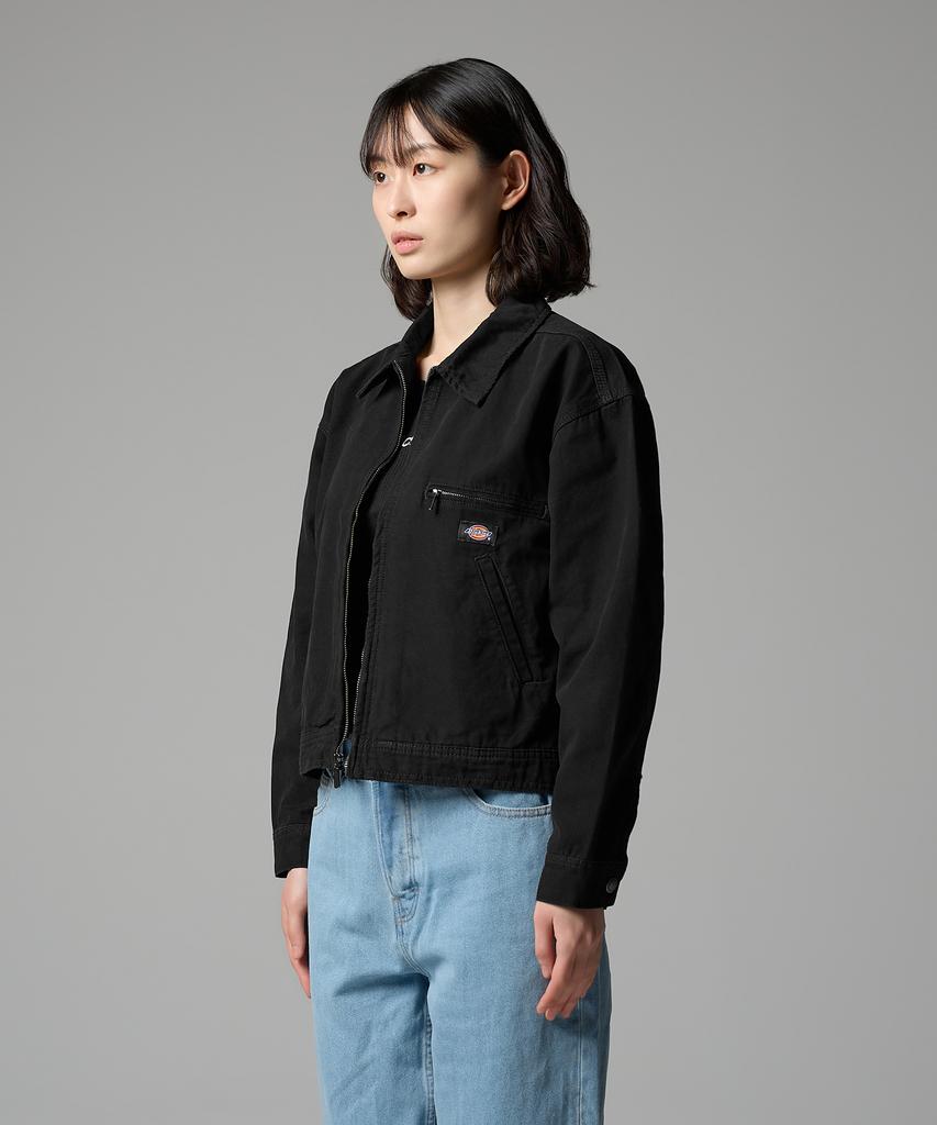 Dickies Women'S New Duck Canvas Washed Jacket Black