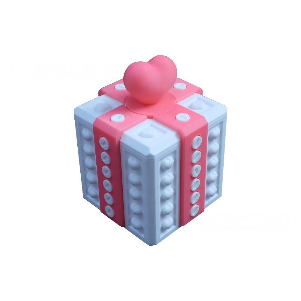 Creative 3D Printed Annoying Screw Gift Box Plastic Funny Heart Design Box Decorative Novelty Gift Storage Box Christmas Gift