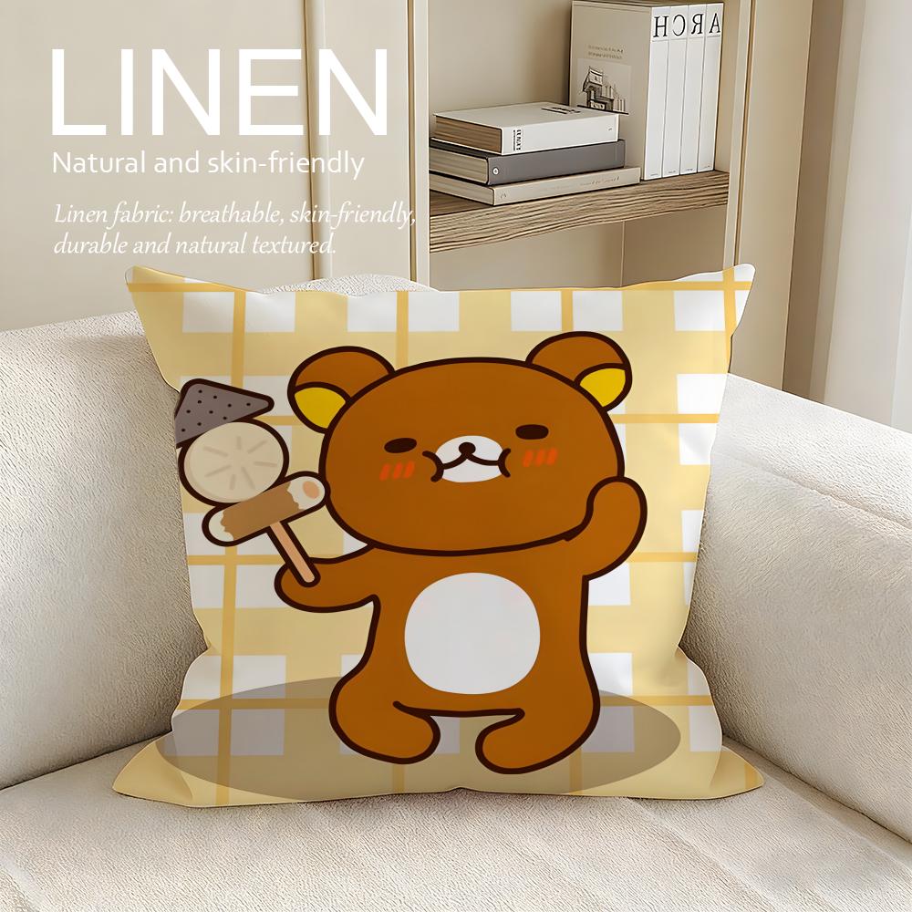 Милый набор наволочек для подушки Rilakkuma, шт. x x Дышащая, моющаяся наволочка для диванной подушки