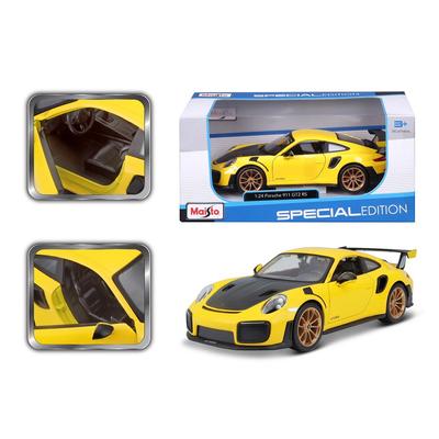Maisto | Коллекционный автомобиль | Специальное издание | Porsche 911 GT2 RS желтый | 1:24
