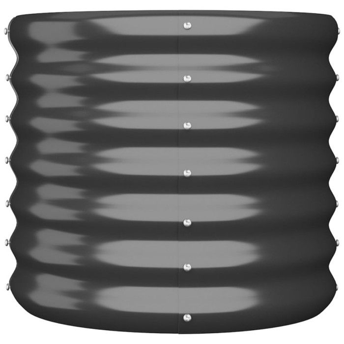 VidaXL Jardinière de Jardin Pot à Fleurs Boîte à Plantes Lit Surélevé Patio Terrasse Extérieur Acier Galvanisé 40x40x36 cm 318846