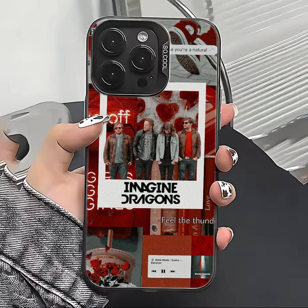 Чехол для телефона с изображением группы Imagine D-Dragons для iPhone 17,16,15,14,13,12,11 Plus,Pro Max,XS, Цветной Серебряный Позолоченный Внутренний Чехол