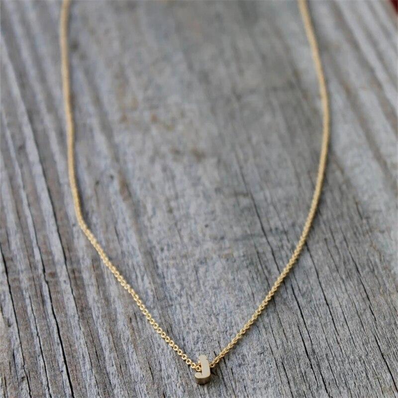 Kids Tiny Initial Alphabet Letter Necklace Custom 26 English A-Z Cursive Birthday Baby Name Necklace Letters Children