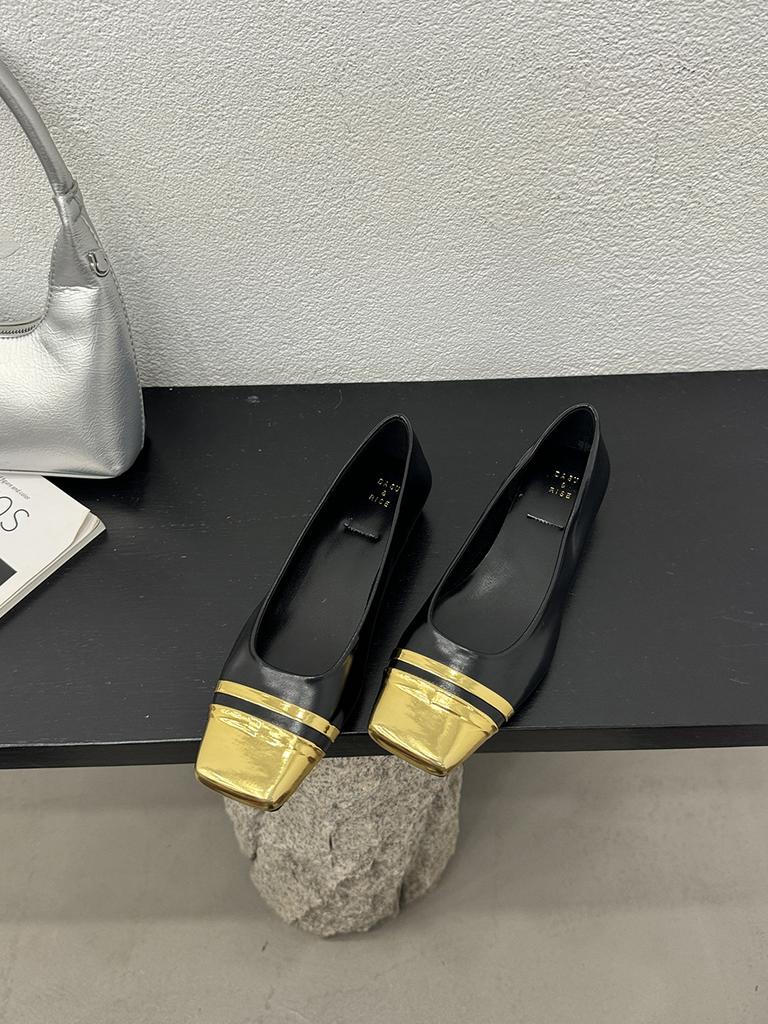 fashion Square Toe Women Loafers 2024 New Arrivals Fashion Dress Shoes Low Heeled Black Brown White Shallow Slip On Loafers Size 35-39