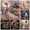Diamond Art Painting Kits Cross Stitch Japanese Woman 5D DIY Diamond Embroidery Portrait Rhinestones Full Mosaic Decor For Home