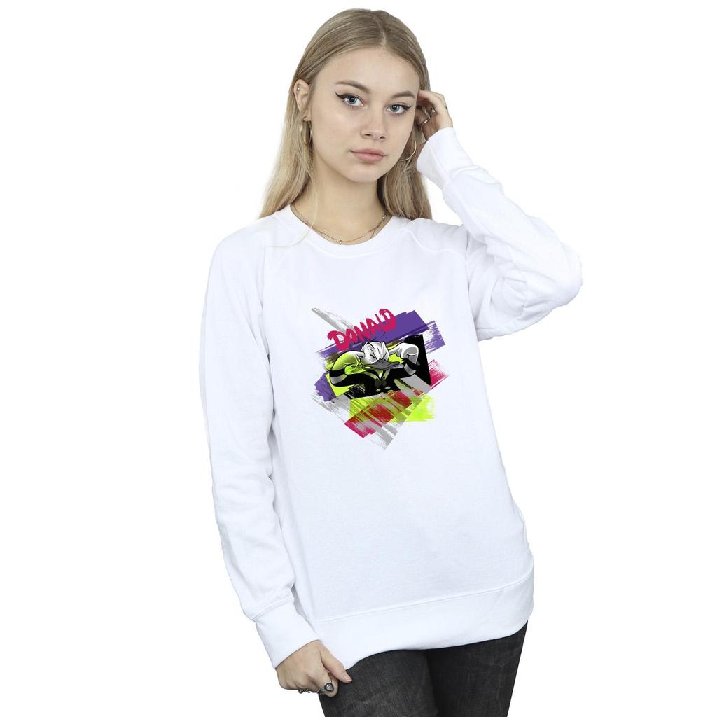 Disney Womens/Ladies Donald Duck Ear Plug Bright Sweatshirt